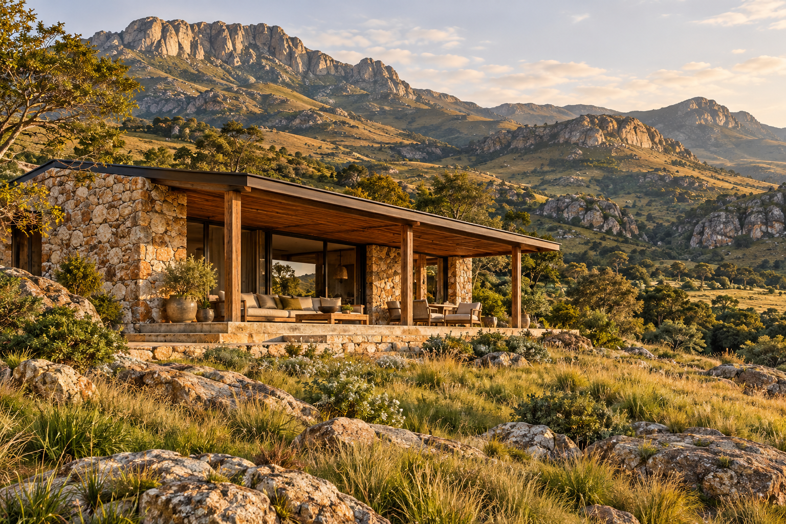 Lodge Serra — conceito arquitectónico ilustrativo
