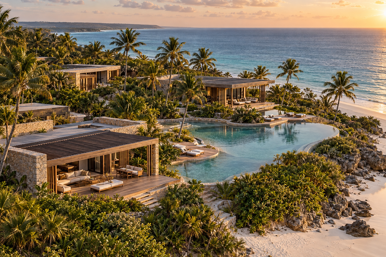 Resort Maré — conceito arquitectónico ilustrativo